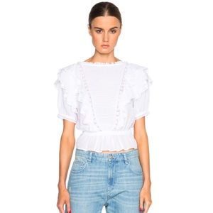 { 🔥 host pick isabel marant ruffle blouse 🔥 }